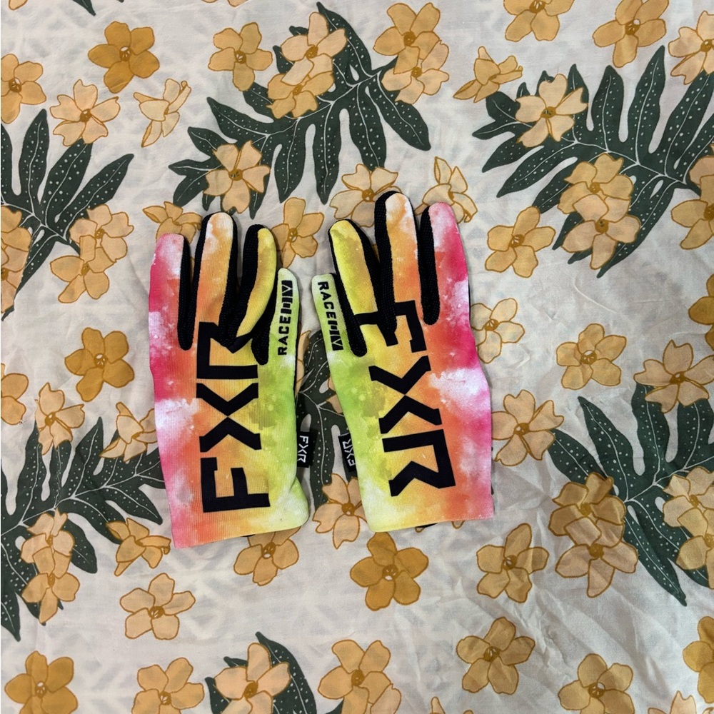 FXR Racing Neon Gloves- Size Youth Medium